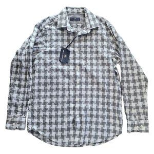 NWT Hart Schaffner Marx Men's Long Sleeve Shirt Cotton Gray Button Down Sz MED